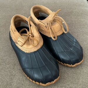 Cabela's Black and Tan Winter Rain Boots